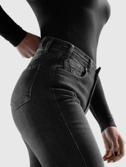 Jeansy motocyklowe damskie Rebelhorn Classic Mono czarne