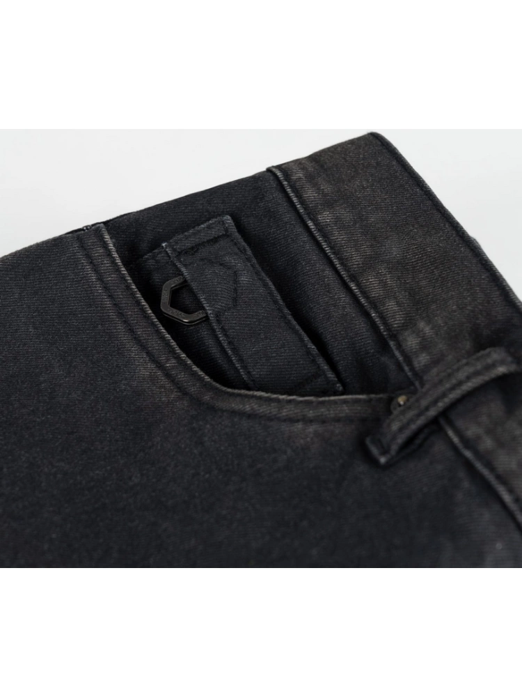 Jeansy motocyklowe Knox Colton Slim Aged Black Rust czarne