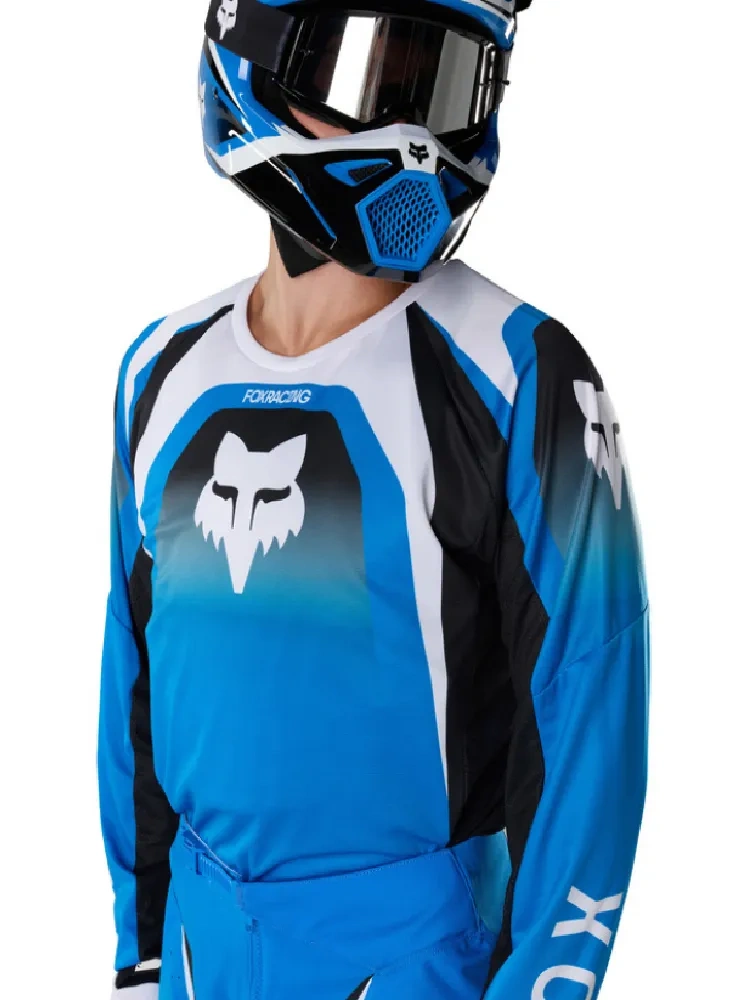 Bluza enduro Fox 180 Frame czarno-biało-niebieska