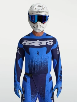Bluza cross Alpinestars MX Techstar Swan niebieska