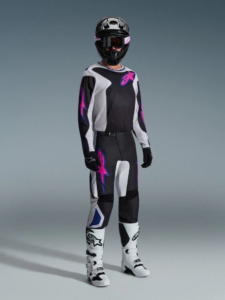 Bluza cross Alpinestars MX Fluid Grid czarno-szaro-fioletowa