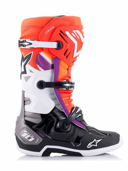 Buty enduro Alpinestars MX Tech 10 pomarańczowo-czarno-fioletowe