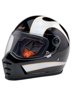 Kask integralny Biltwell Lane Splitter Flames czarno-biały