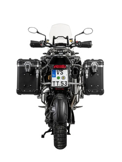 Zestaw: kufry boczne czarne "And-Black" Zega Evo + stelaże Touratech Triumph Tiger 1200 (22-) [poj.: 31+38l]