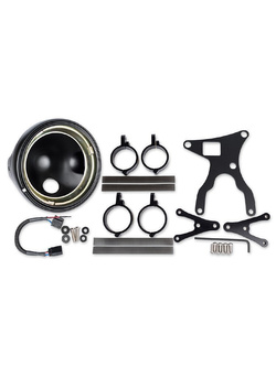 Reflektor świateł mijania i drogowych z DRL 8700 EVO 2 PRO LED J.W. SPEAKER 18cm czarny + mocowanie do Triumph Street Triple 675 / R (13-16)