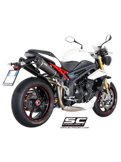 Tłumiki stożkowe carbon Slip-on SC-Project do Triumph SPEED TRIPLE 1050 [11-15]