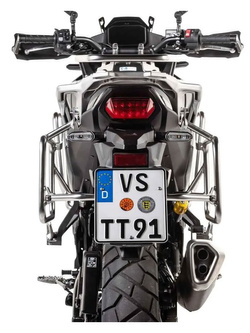 Zestaw: kufry boczne aluminiowe czarne "And-Black" Zega Evo + stelaże srebrne Touratech Honda XL 750 Transalp (23-) [poj.: 45+45l]