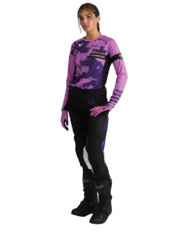 Bluza enduro damska Thor Launchmode Bleach czarno-fioletowa