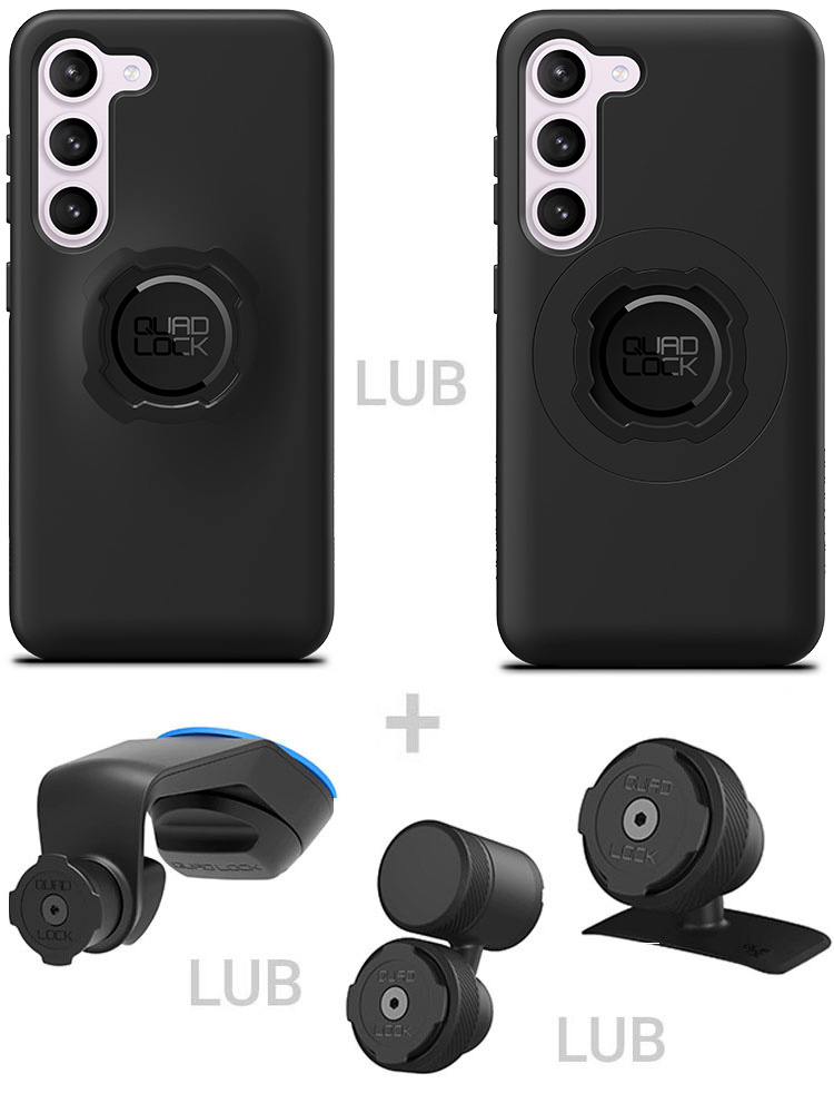 Zestaw do samochodu: etui na telefon Samsung Galaxy S23 oraz mocowanie Quad Lock