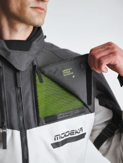 Kurtka motocyklowa tekstylna Modeka Atlaz czarno-popielata