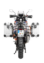Zestaw: kufry boczne srebrne "And-S" Zega Evo + stelaże srebrne Touratech KTM Super Adventure 1290 S/R (21-24) [poj.: 31+38l]