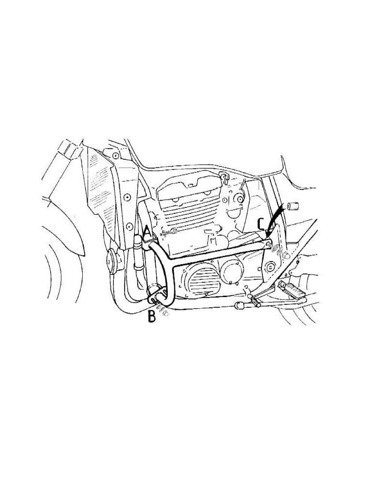Gmol silnika Hepco&Becker do Kawasaki ZRX 1100 (97-01) chrom