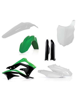 Pełny zestaw plastików Acerbis Kawasaki KX 450 F [13-15] czarno-biało-zielony