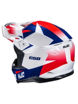 Kask enduro HJC C50 Slide biało-niebieski