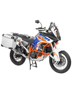 Zestaw: kufry boczne srebrne "And-S" Zega Evo + stelaże srebrne Touratech KTM Super Adventure 1290 S/R (21-24) [poj.: 38+45l]