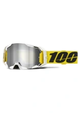 Gogle motocyklowe 100% ARmatic z lustrzaną srebrną szybką żółte