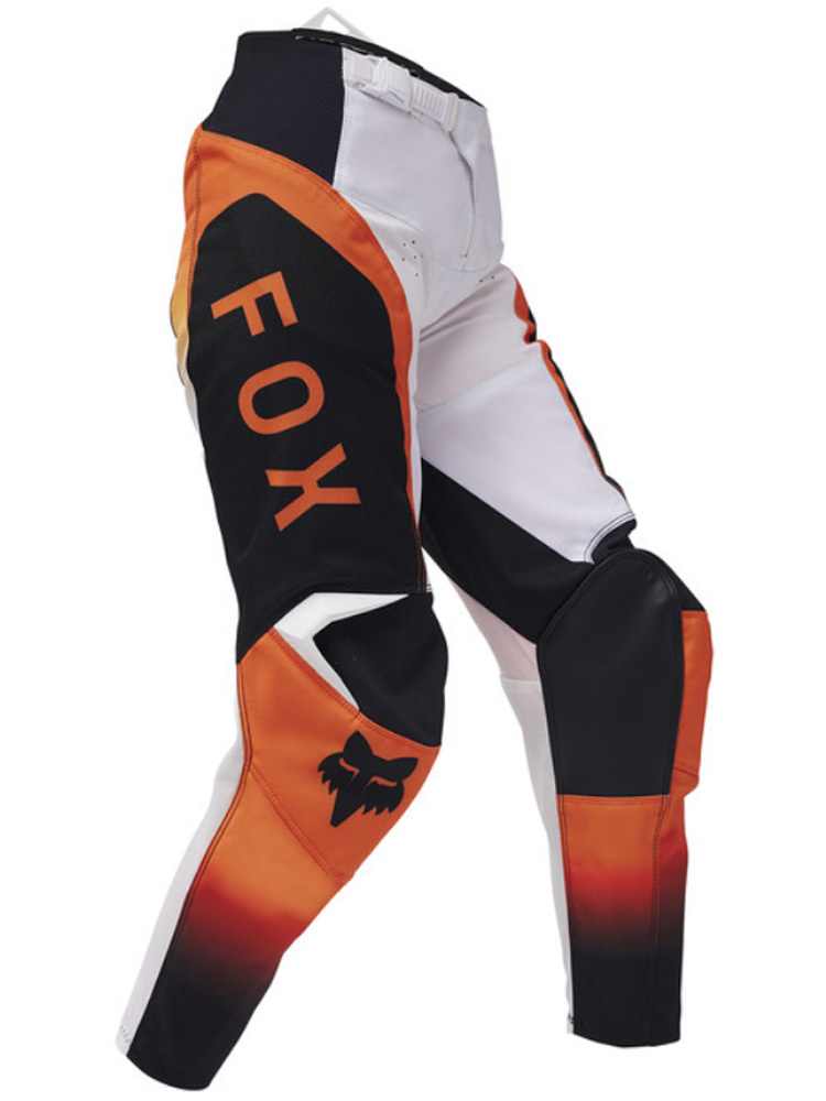 Spodnie cross dziecięce Fox 180 Lean biało-pomarańczowe-fluo