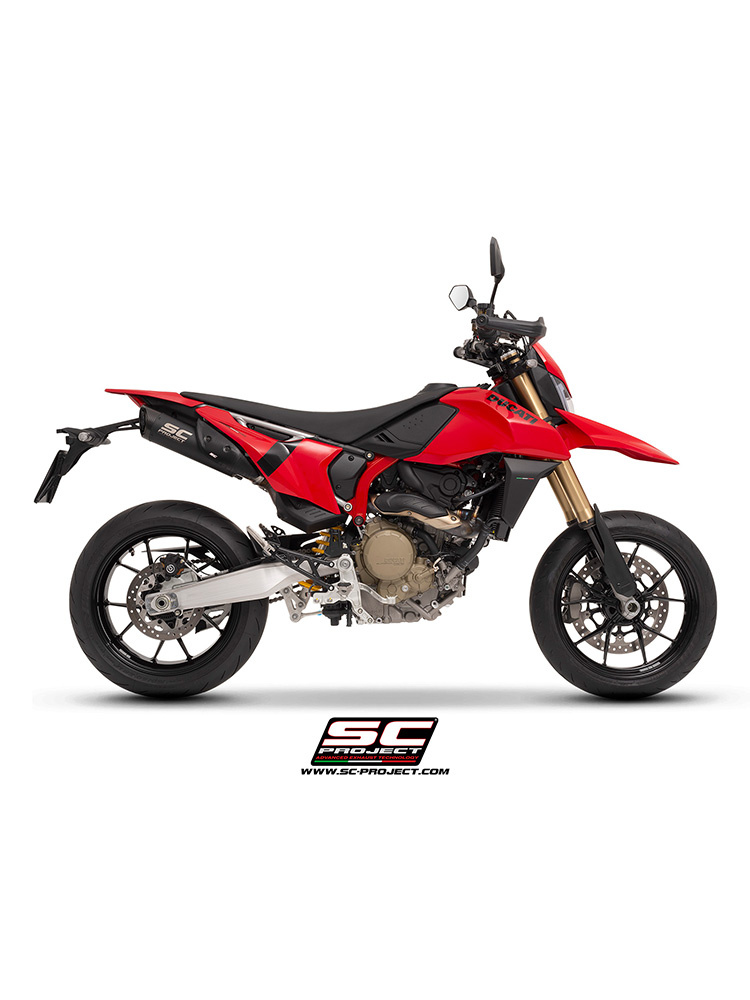 Tłumik motocyklowy podwójny SC-Project S1-C Ducati Hypermotard 698 Mono/RVE (24-) czarny mat