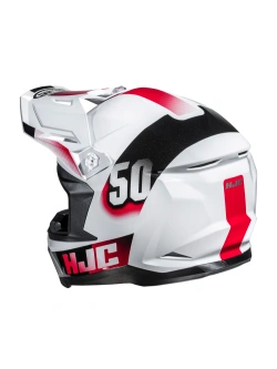 Kask dziecięcy enduro HJC Y50 Dash biało-czarno-czerwony