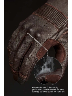 Rękawice motocyklowe Pando Moto Onyx 02 brązowe