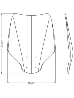 Szyba do skutera turystyczna PUIG BMW CE 04 (21-) lekko przyciemniana