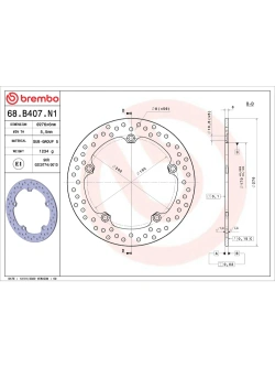 Tarcza Hamulcowa Brembo Serie Oro Fixed Prime Line Honda VRF 1200 X Crosstourer (12-23) [śr. 276 mm]