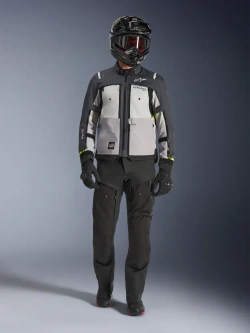 Kurtka motocyklowa tekstylna Alpinestars Cusco Drystar szara-fluo