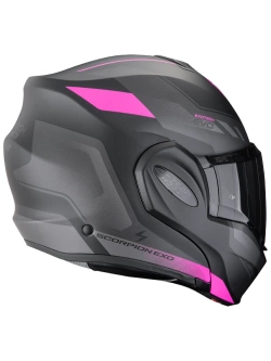 Kask szczękowy Scorpion Exo-Tech Evo Socius czarno-różowy matowy