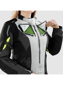 Kurtka motocyklowa damska tekstylna Rebelhorn Hiker IV czarno-szaro-żółta