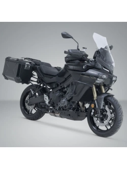 Zestaw: kufry boczne TRAX ADV + stelaże PRO SW-Motech Yamaha Tracer 9/ GT/ GT+ (24-) czarne [poj.: 2 x 45 L]