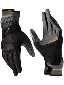 Rękawice motocyklowe Leatt ADV X-Flow 5.5 Stealth czarno-szaro-złote