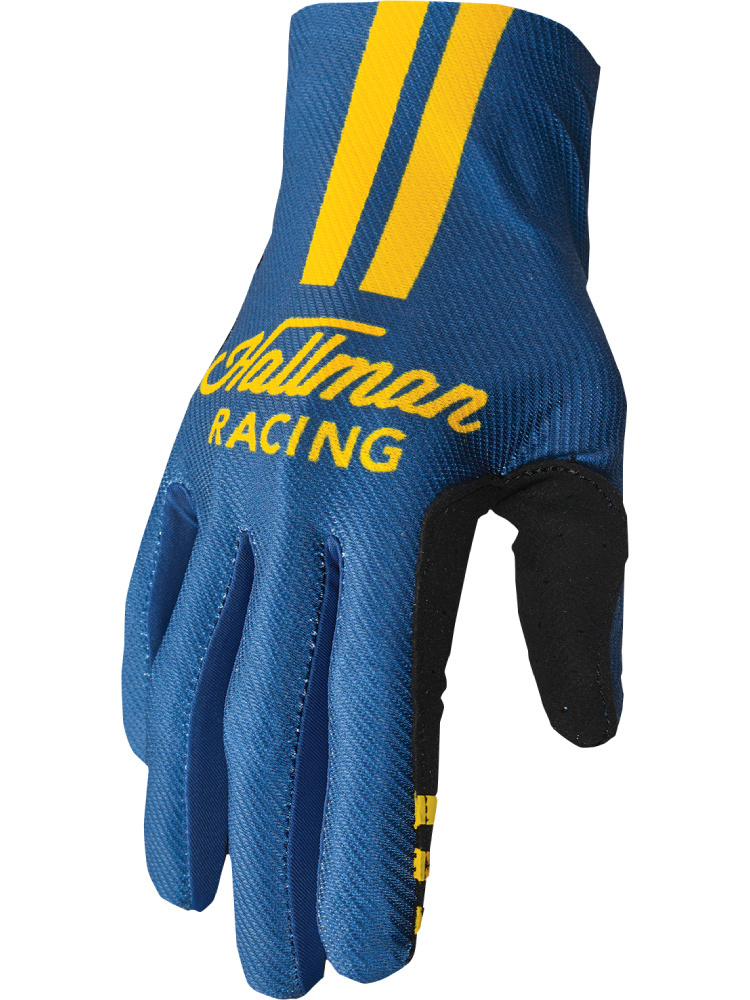 Rękawice cross Thor Hallman Mainstay Roosted niebiesko-żółte
