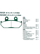 Klocki hamulcowe EBC FA124/2 87.9 x 41.1 x 9.8mm NA PRZÓD