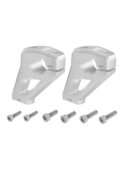 Podwyższenie kierownicy Hepco&Becker BMW R12 G/S (25-) (30 mm w górę, 24 mm w tył) srebrne