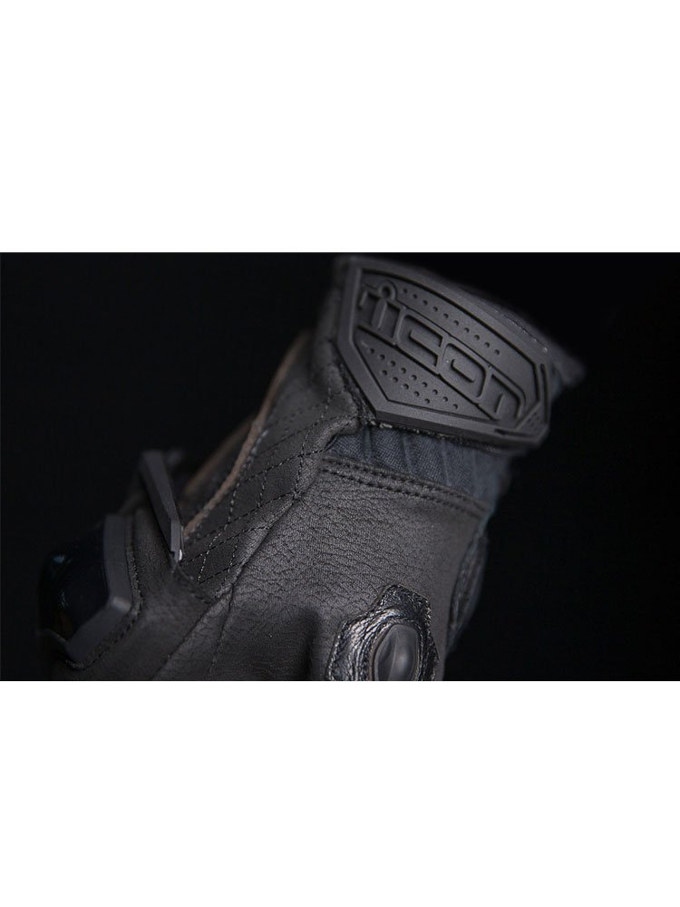 Rękawice motocyklowe Icon Hypersport Short czarne