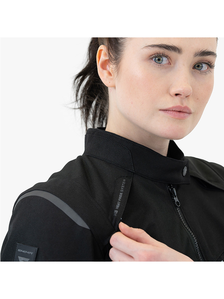 Kurtka motocyklowa damska tekstylna Shima Rush 2.0 czarno-fluo