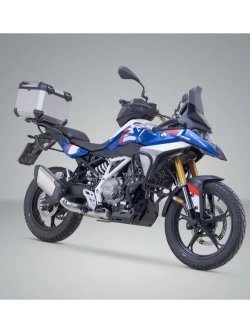 Zestaw: kufer centralny TRAX ADV + stelaż Street-rack SW-Motech BMW F 450 GS (25-) srebrny [poj.: 38l]