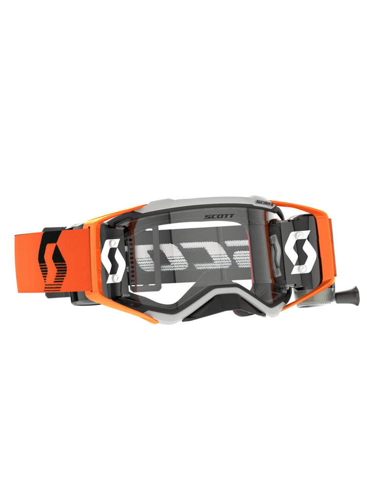 Gogle motocyklowe Scott Prospect WFS z przeźroczystą szybą szaro-pomarańczowe