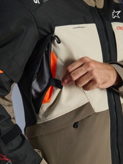 Kurtka motocyklowa tekstylna Alpinestars Andes V4 Drystar czarno-brązowa