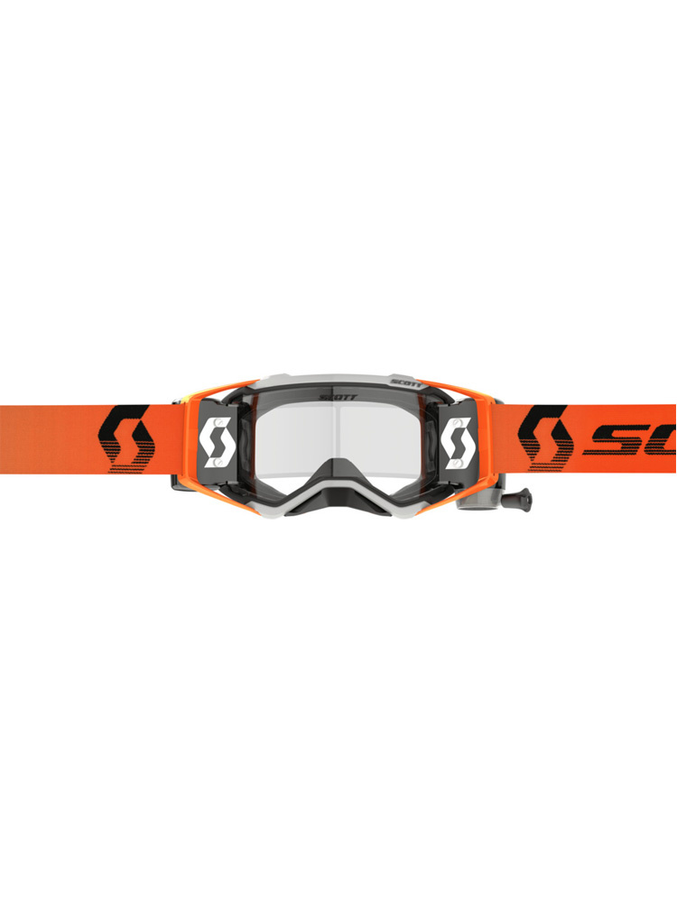 Gogle motocyklowe Scott Prospect WFS z przeźroczystą szybą szaro-pomarańczowe