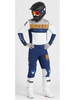 Rękawice cross Thor Sportmode Bravo niebiesko-szaro-białe