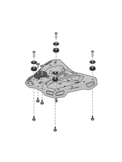 Stelaż pod kufer centralny SW-MOTECH Street-Rack Suzuki DL 650 V-Strom / XT (16-25)