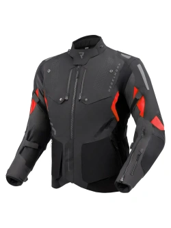 Kurtka motocyklowa tekstylna Rebelhorn Hiker IV czarno-szaro-czerwona