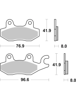 Klocki hamulcowe Brembo SA Kawasaki Ninja 250 R (07-12)/ SL (15-20)/ W 230 (25-)/ Z 300 (15-21)/ Triumph Tiger 900 (93-)/ Trophy 900 (94-01)/ 1200 (94-03) [kpl. na 1 tarczę]