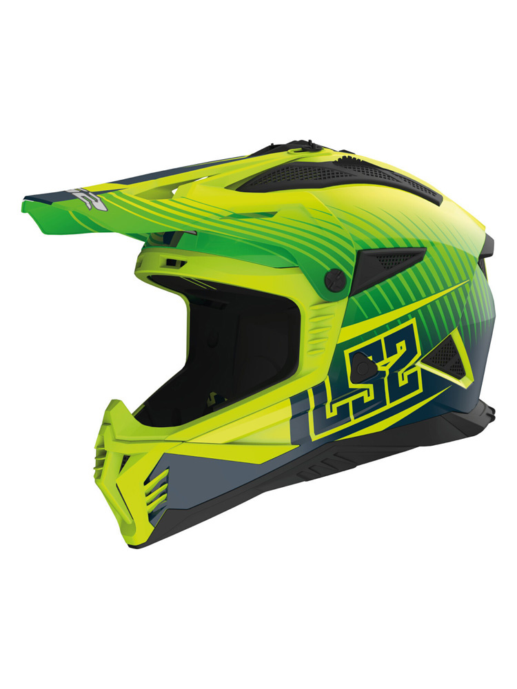 Kask enduro LS2 MX708 Fast II Duck zielono-żółty