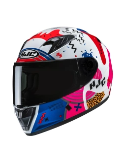 Kask integralny dziecięcy HJC Y10 Mika niebiesko-biały