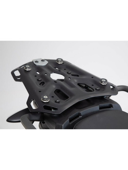 Zestaw: kufer centralny srebrny TRAX ADV + stelaż Adventure-rack SW-Motech Triumph Tiger 800/XC/XCA/XCX/XR/XRT/XRX [pojemność: 38 L]