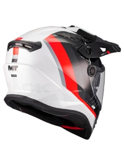 Kask adventure MT Track SV Nomad A15 biało-czarno-czerwony, połysk
