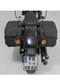Zestaw: sakwy boczne Legend Gear LH1/ LH1 + stelaż LH1/ LH1 Sw-Motech do Harley-Davidson Softail Low Rider S (19-)/ Softail Slim (FLSL) ST1 / Street Bob (17-25), Softail Standard (20-25) [pojemność: 39 l]