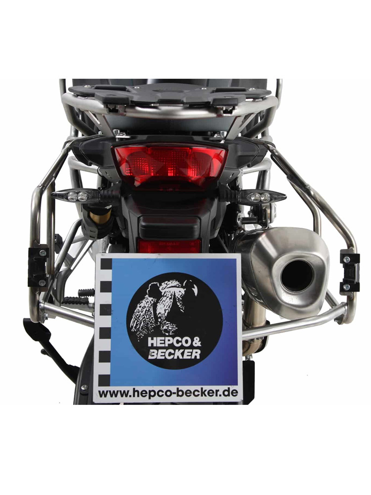 Stelaż boczny do kufrów Cutout Xplorer 40/37 Hepco&Becker do BMW F 850 GS (18-23) stal nierdzewna